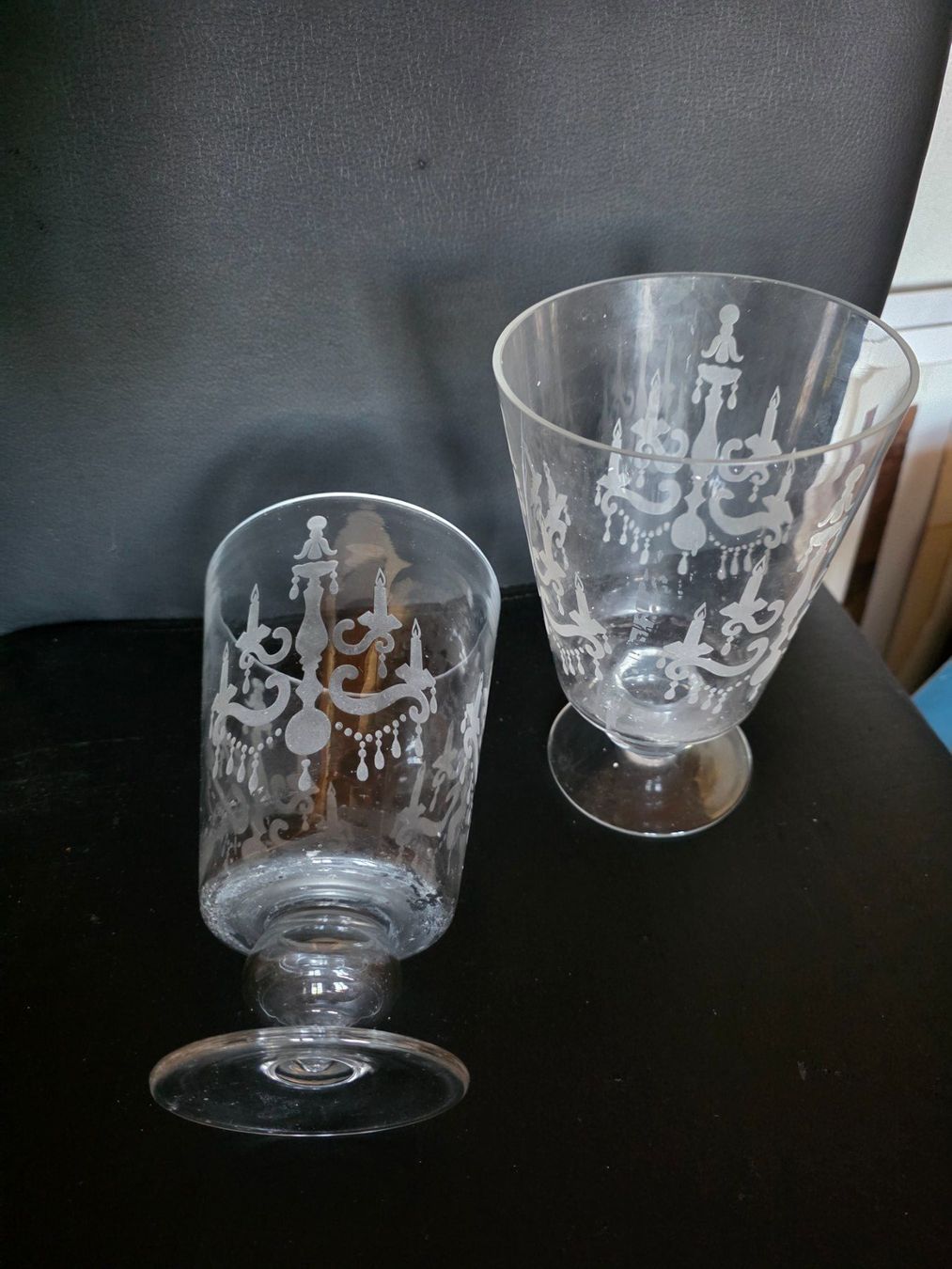 Bicchieri: 2 Glas Kelch Gläser Vasen Kerzenständer 18 cm – Usato da Walterswil BE venduto da Lonitti 3