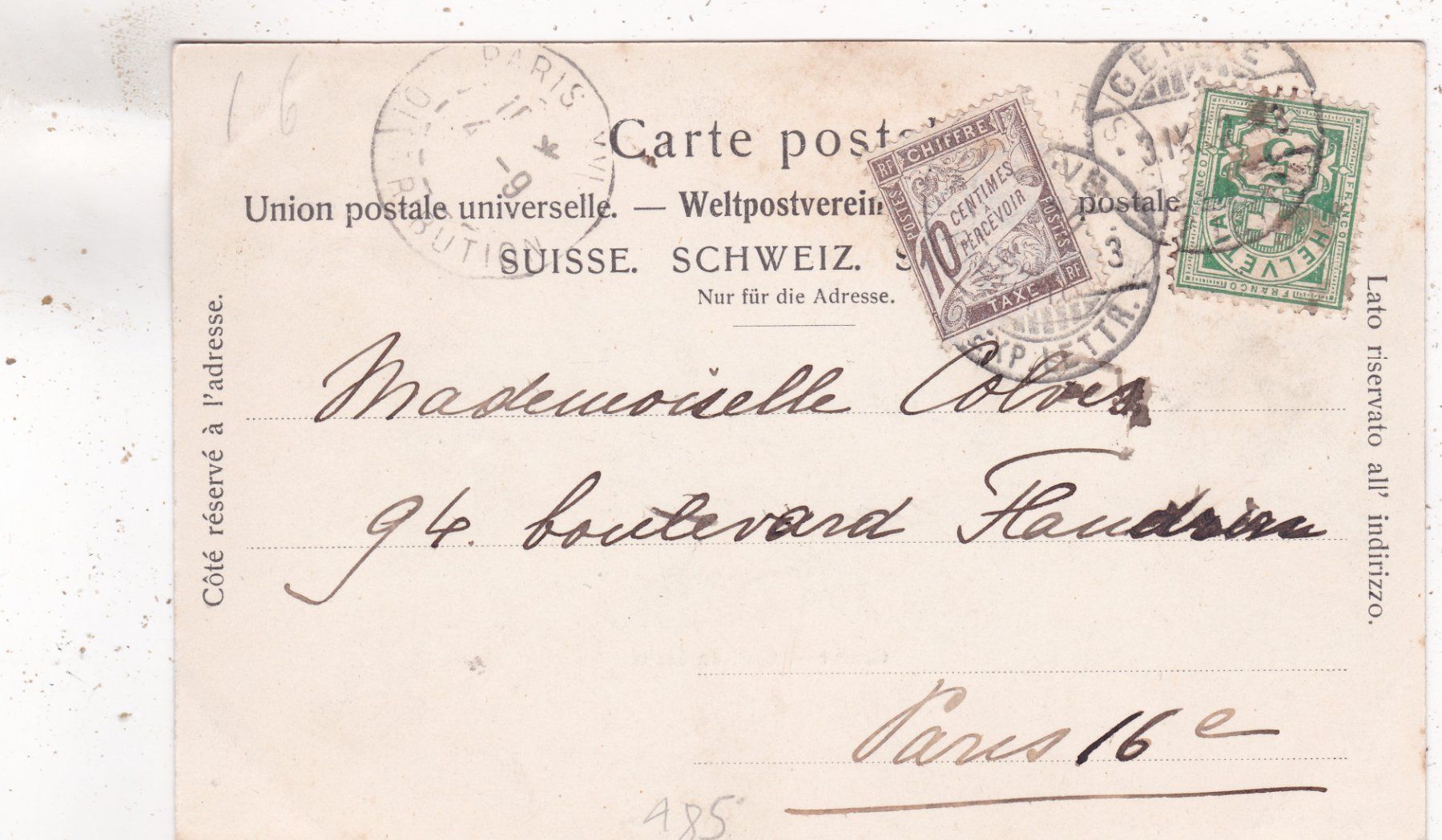 Cartoline postali: Genève Quai du Seujet – Usato da Herisau venduto da Lisegrat2008 1