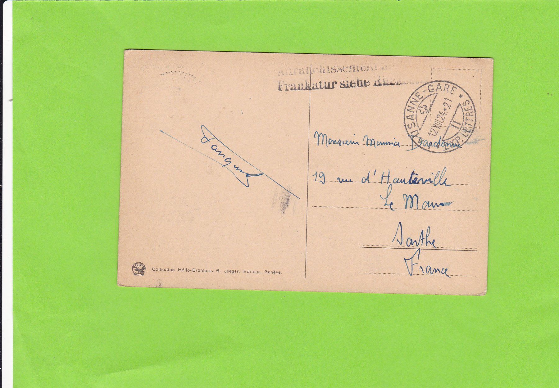 Cartoline postali: Chillon--1924 gelaufen – Usato da St. Peterzell venduto da neckertal 1