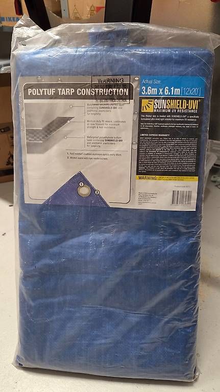Altro: NEU Abdeckblache blau Gewebeplane Abdeckplane 3,60m x 6,10m – Nuovo (secondo la descrizione) da Oberstammheim venduto da cziegeler 1