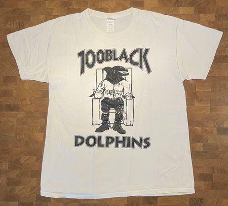 weisses 100 BLACK DOLPHINS T Shirt, Gr L
