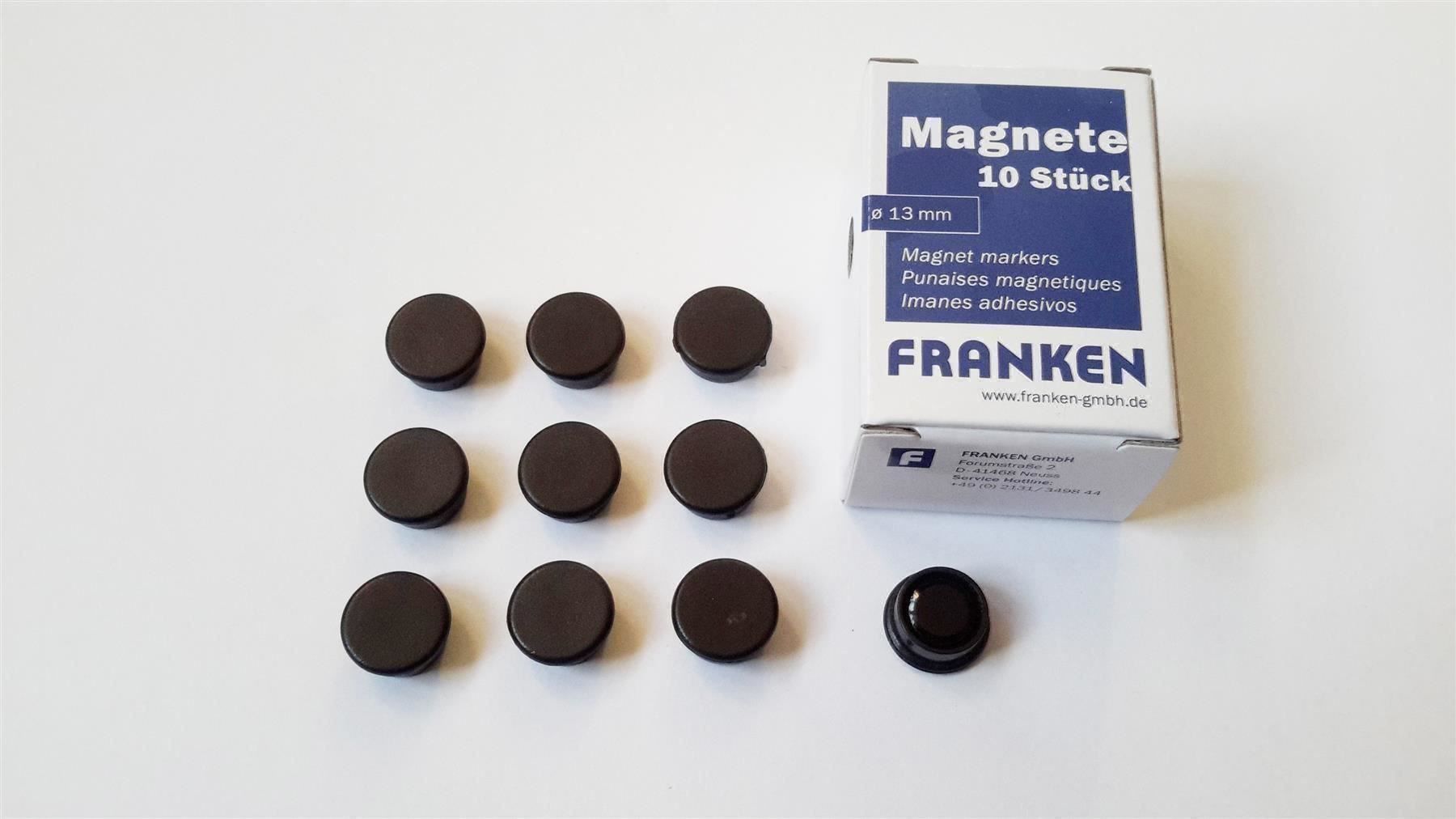 Magnete: Magnete 10 Stück, 13 mm, schwarz – Neu und originalverpackt aus St. Gallen von cointec 1