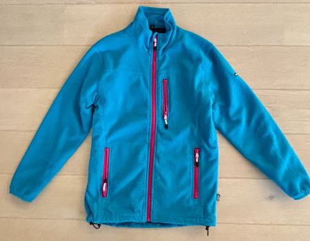 RUKKA Kinder-Fleecejacke – Grösse 152 – Blau/Pink – Sehr gut