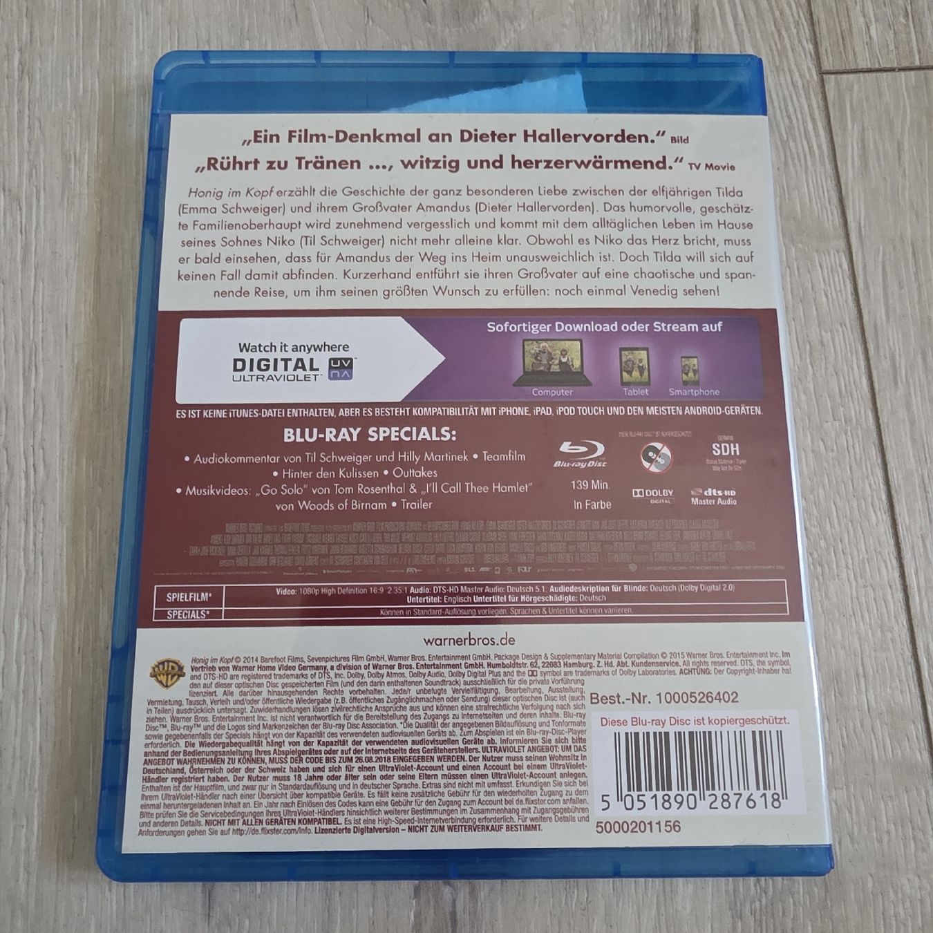 Tous les DVDs: Honig im Kopf Blu-ray  – D'occasion à Wigoltingen par Zuckerfee84 1