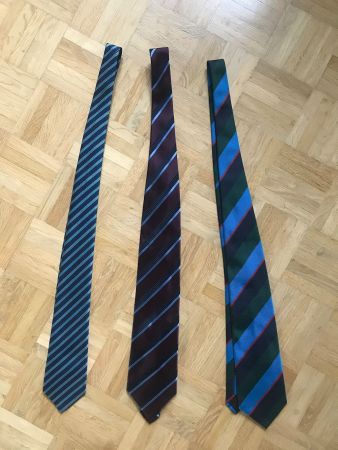 3 Diagonal gestreifte Krawatten. „Seide“