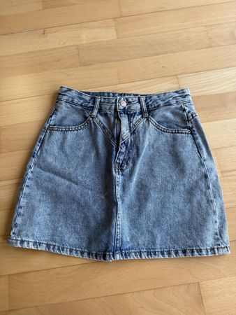 Blue Denim Mini Skirt - Stradivarius 