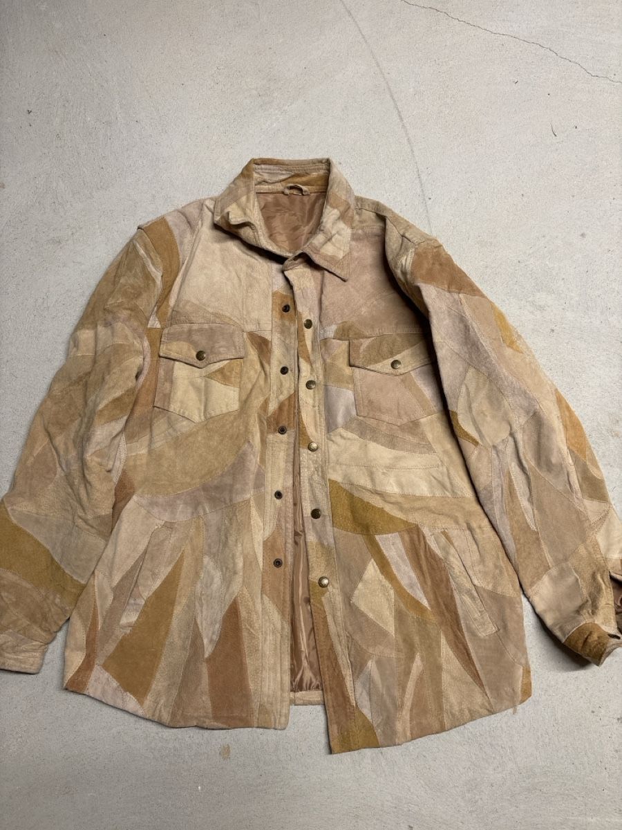 Giacche: Lederjacke Patchwork Beige Grösse XL Damen/Herren – Usato da Bern venduto da cinice