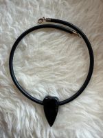 Kautschukhalsband mit obsidian Stein, 51 cm lang