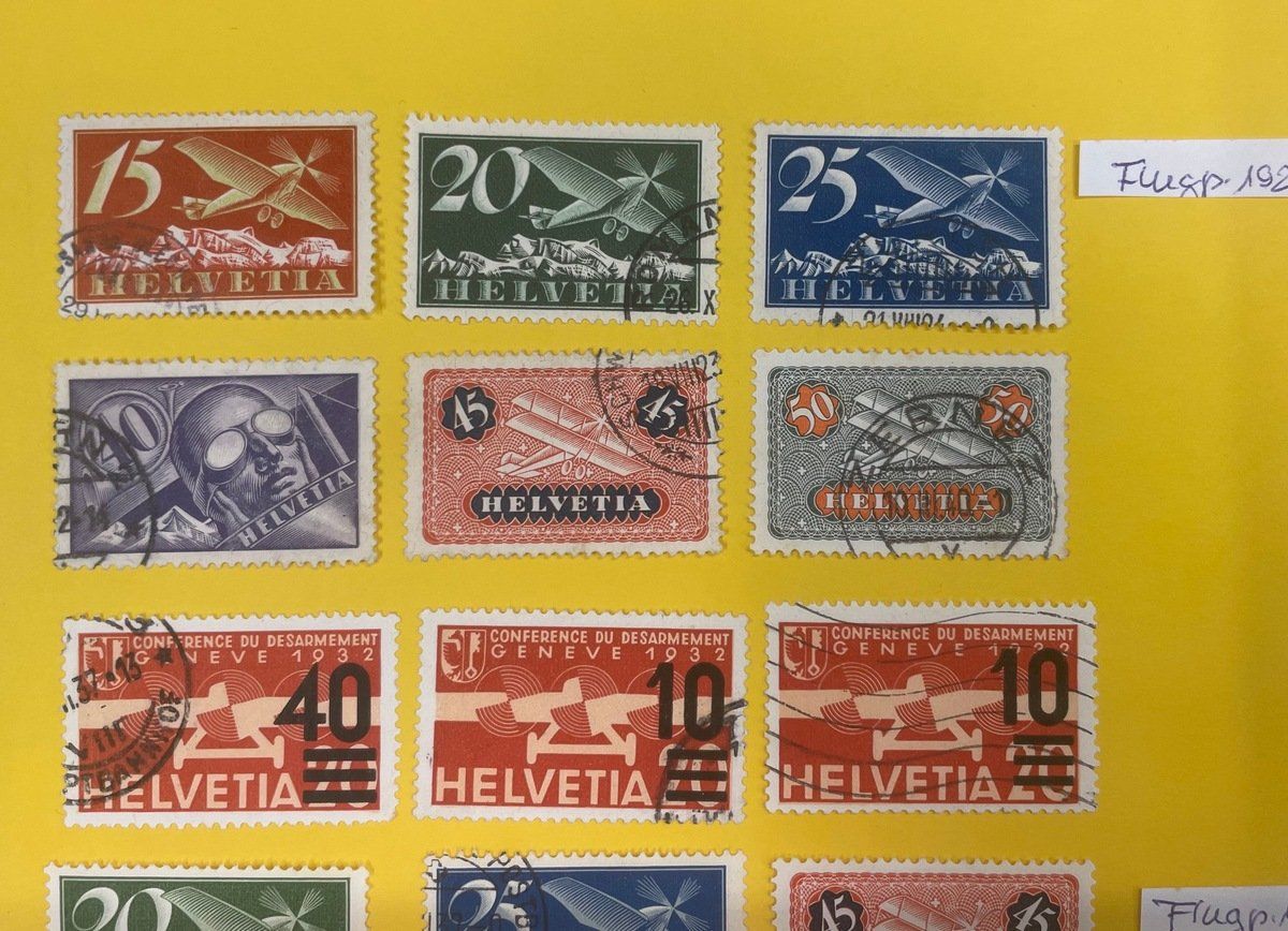 Tutti i francobolli: Flugpost gestempelt diverse 1923/1933/37 u.weitere – Usato da Sirnach venduto da Melisangi 1