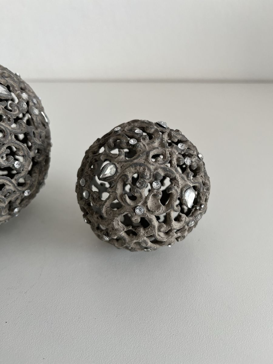 Tutte le decorazioni: 3 Stk. Deko-Kugeln aus Metall – Usato da Wetzikon ZH venduto da seli03 5
