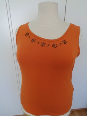 Top orange coton T. 44, 46, 48, 50, 52