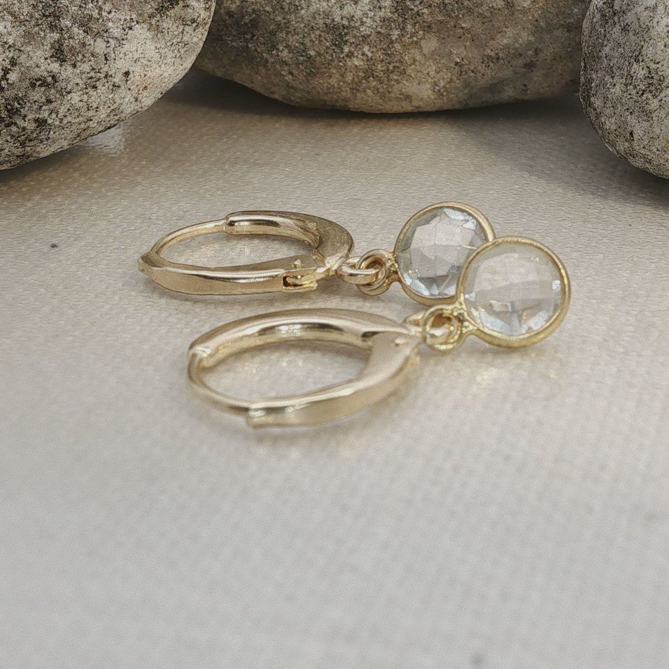 Olga Ribler Ohrringe & -stecker: Sterling Silber 925 Halbcreolen mit Topas – Neu (gemäss Beschreibung) aus Luzern von Schmuckoutlet