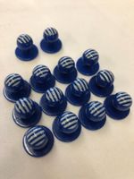 14er Satz Steckknöpfe Blue Stripes