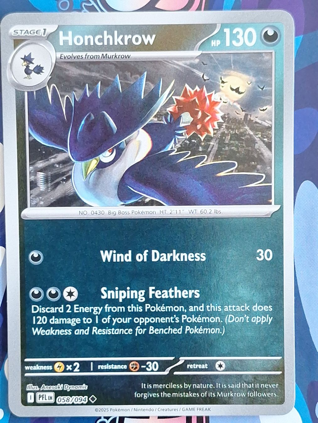 Pokémon Carte collezionabili: Honchkrow - Reverse Holo - Pokemon Phantasmal Flames #2.2 – Usato da Altstätten SG venduto da GGsGameshop