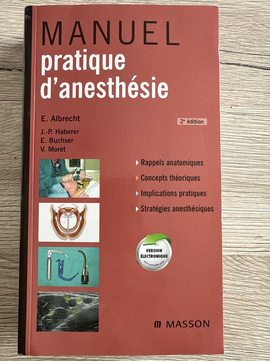 Libri: Manuel pratique d’anesthésie- 2e édition – Nuovo (secondo la descrizione) da Genève venduto da DoualS