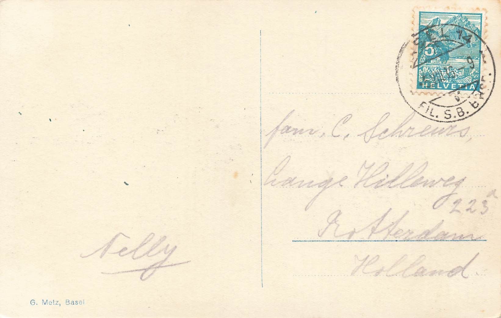 Cartoline postali: Basel (BS) Parc-Hotel Bernerhof – Usato da Biasca venduto da Blenio71 1