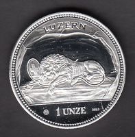 1 Silber - Unze - Löwendenkmal Luzern 1988