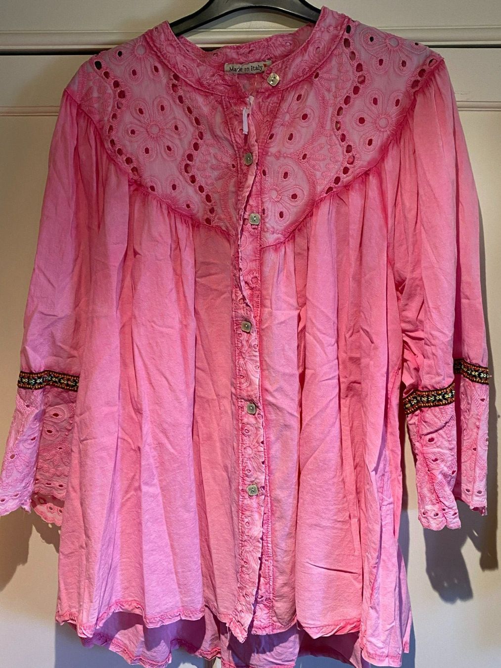 Camicette: DAMEN BLUSE PINK-MUSSELINSTOFF – Nuovo e nell'imballaggio originale da Meienried venduto da ManuelaBoutique 4