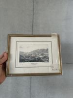 Lithographie J.G. Ritter / BÜHLER Appenzell echtvergoldet