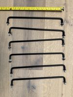 6 Möbelgriffe schwarz Metall gebraucht 30 cm
