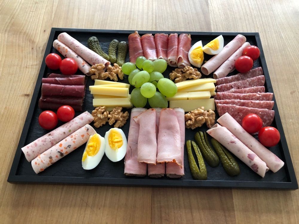 10 Weiße Servierplatten Mit Goldrand - Wiederverwendbare Buffet Platten Für Catering