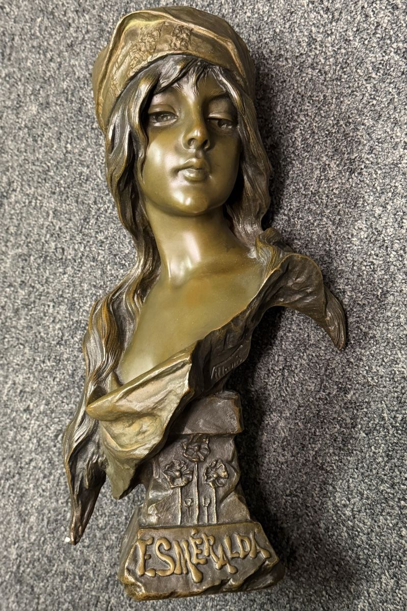 Sculture & Statue: Antike E. Villanis "Esmeralda" Büste, Bronze signiert – Nuovo (secondo la descrizione) da Zürich venduto da daki81 1