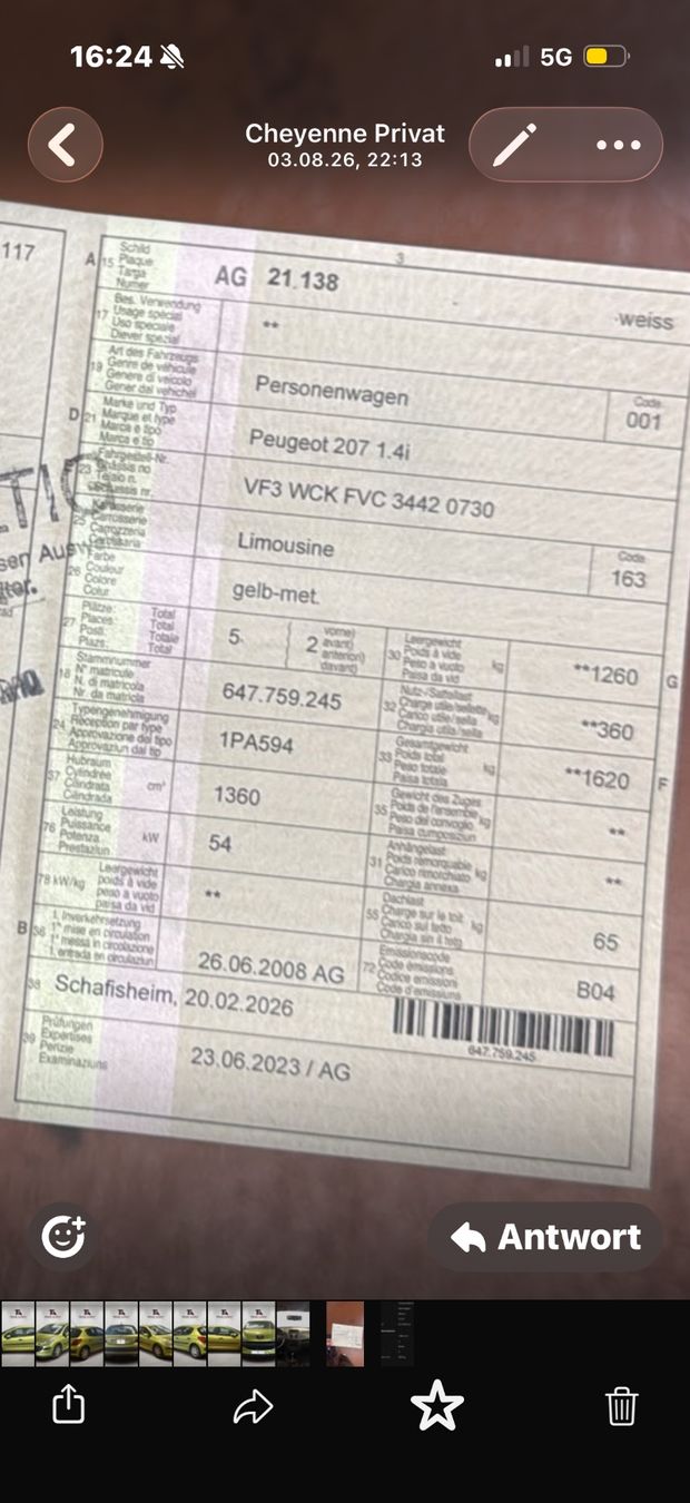 Peugeot Autos: Peugeot 207 – Gebraucht aus Wädenswil von 258735 9