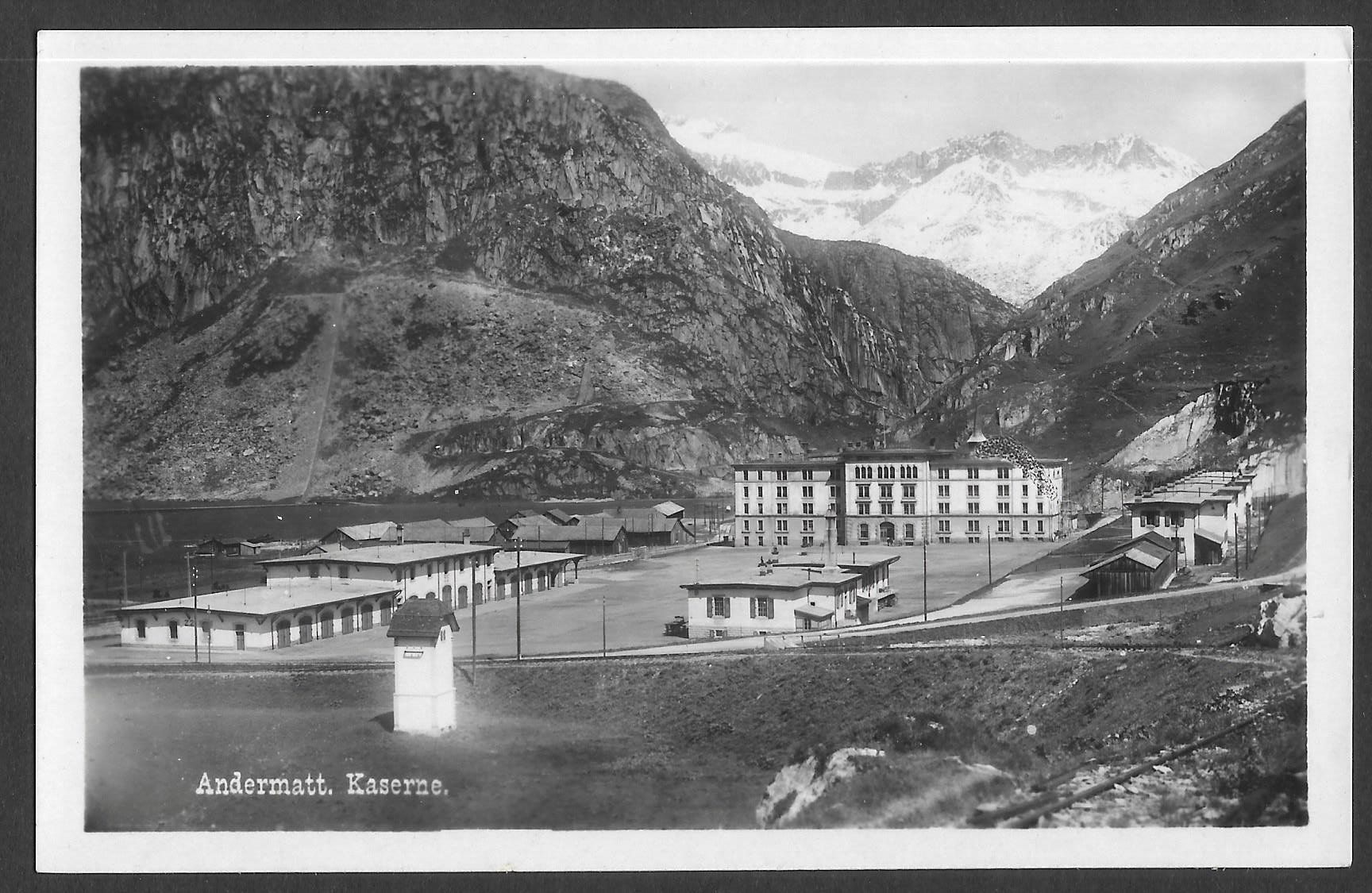 Cartoline postali: Andermatt Kaserne mit Stempel VERPFLEGS. KP. 8 – Usato da Olten venduto da clotaldi