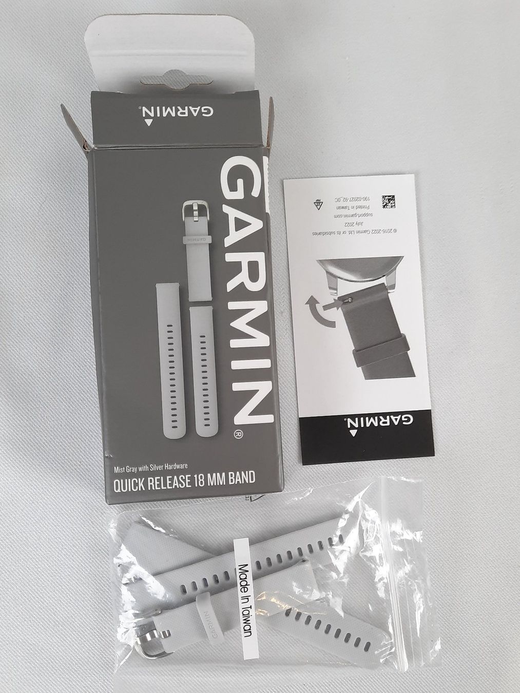 Bracelets: GARMIN Quick Release 18mm Band Mist Gray – Neuf (Voir description) à Beinwil am See par Restwert_Beinwil