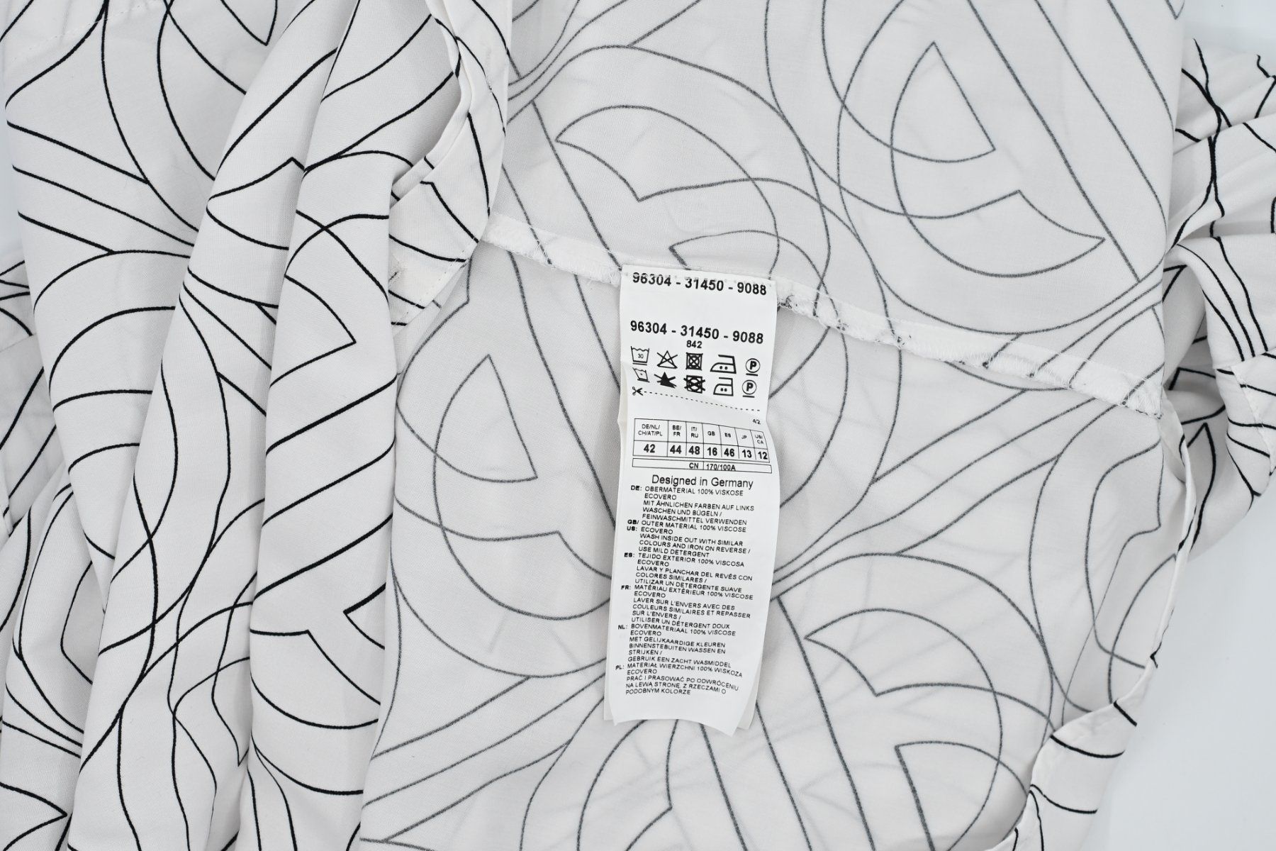 Gerry Weber Chemisiers: Gerry Weber Bluse weiss schwarz gemustert, 42 – D'occasion à Dürnten par pema28 5
