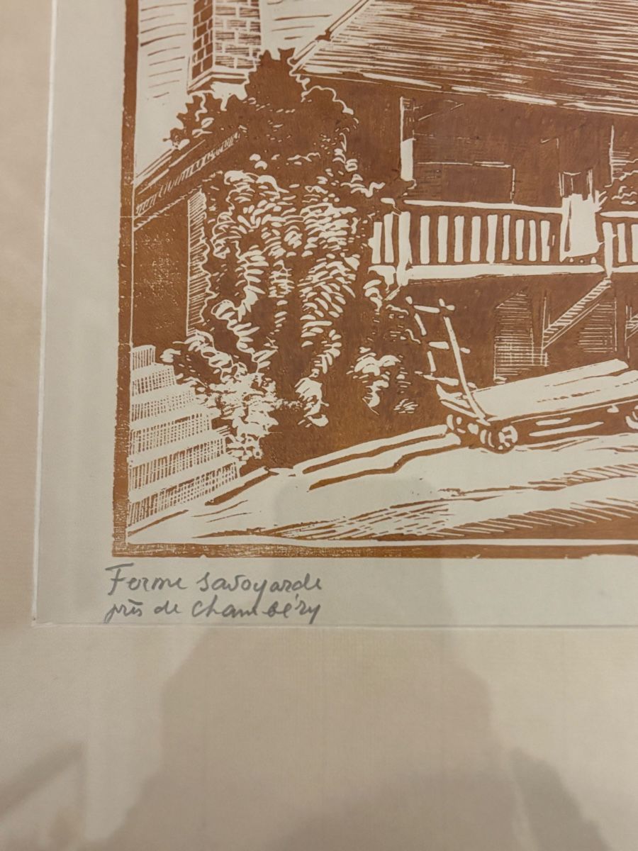 Incisioni: Gravure Ancienne Signée Lambert, ferme savoyarde – Usato da Genève venduto da ati_tj8f 2