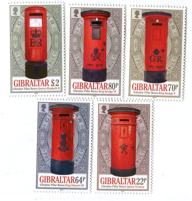 Tutti i francobolli: Briefmarken "Briefkasten". Gibraltar. – Nuovo e nell'imballaggio originale da Basel venduto da Butsch5