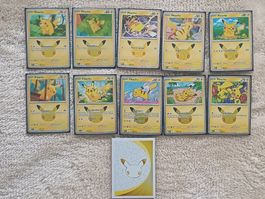 Pokemon 10x Pikachu 30 Jahre Jubiläum