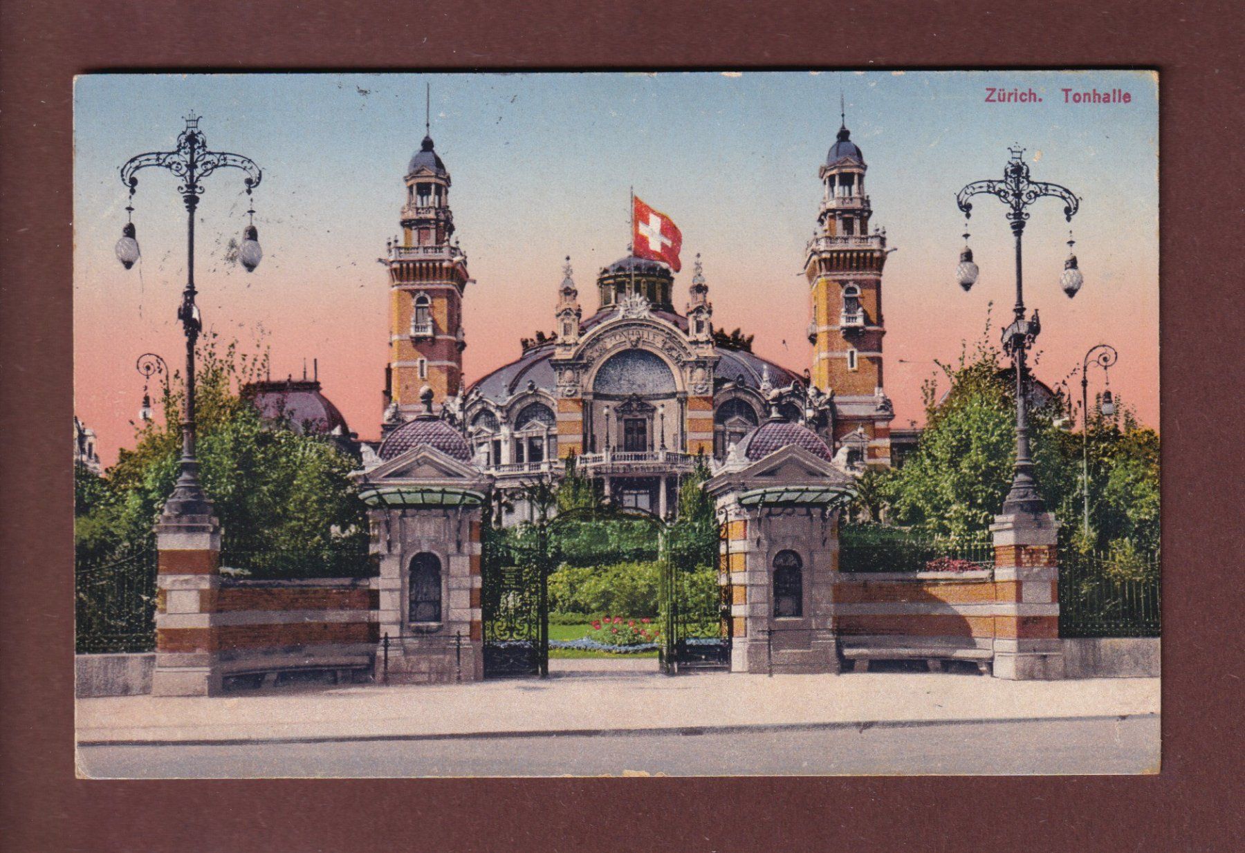Ansichtskarten: ZÜRICH - Tonhalle - 1919 – Gebraucht aus Pully von nicecards