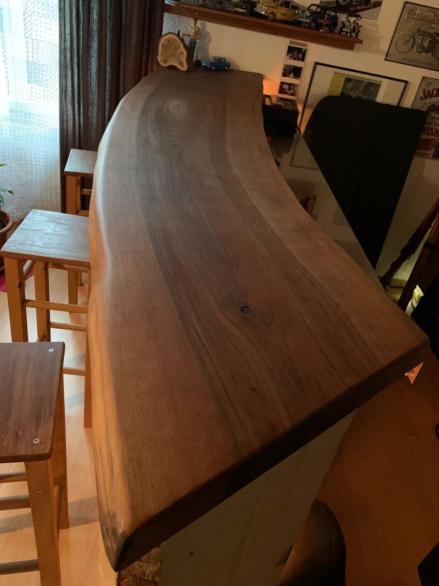 Equipement de magasin & Foires: Holzbar mit Deckplatte aus Nussbaumholz – D'occasion à Amriswil par Ka_Sc 2