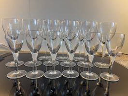 15 Gläser - Weingläser Weisswein Sherry, Bleikristall - Glas