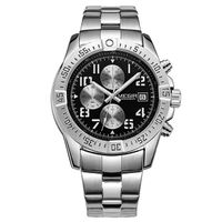 ⌚ Herrenuhr Business Quarzuhr Silber Schwarz Edelstahl NEU