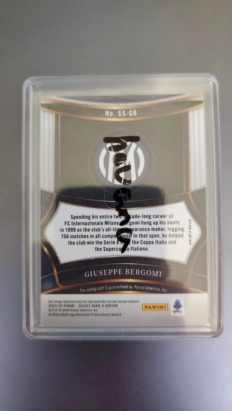 Panini Carte collezionabili: Panini Serie A 24/25 Giuseppe Bergomi mit Autogramm – Usato da St. Gallen venduto da RudyundFloydCards 1