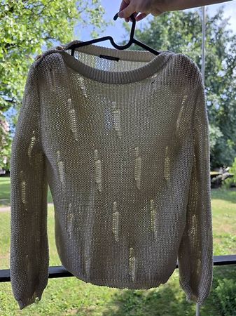 New Balmain Distressed Lurex Pullover | Gr. 38 (NP 1500)