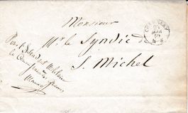 1859, Faltbrief mit Inhalt und Briefkopf, Militär Savoja
