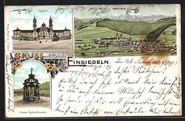 Litho Einsiedeln, Mutter Gottes-Brunnen,