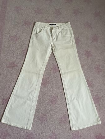 Massimo Dutti Jean blanc évasé taille 40