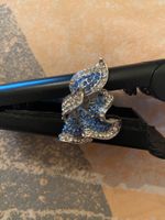 Extravaganter seltener MODESCHMUCK-Ring, silber, 1.7cm
