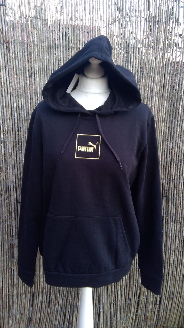 Puma Maglioni & Felpe: Pullover à capuche noir PUMA & doré, taille L, NEUF – Nuovo e nell'imballaggio originale da Agiez venduto da chouchanelle
