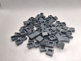 Lego 100 Stk. Tile 1x1 dark bluish gray (new)
