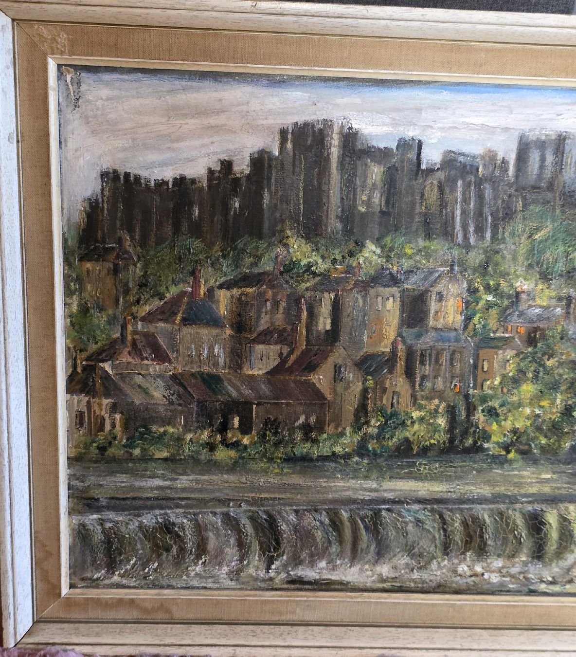 Tableaux: Ölgemälde "Französisches Dorf" F.Hermann Bertram – D'occasion à Rohrbach par lod_m58r 1