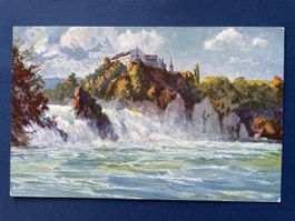 Alte Ansichtskarte: Rheinfall Künstler Paolo Kutscha ca 20er