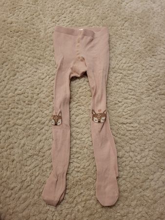 Süsse Mädchen Strumpfhose mit Reh Motiv, Grösse 86/92