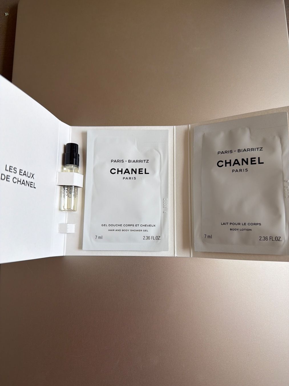 Chanel Parfums & Eau de Toilette: Chanel Paris Biarritz - Échantillons Eau/douche/lait – Neuf avec emballage d'origine à fey par Caductilometre 1