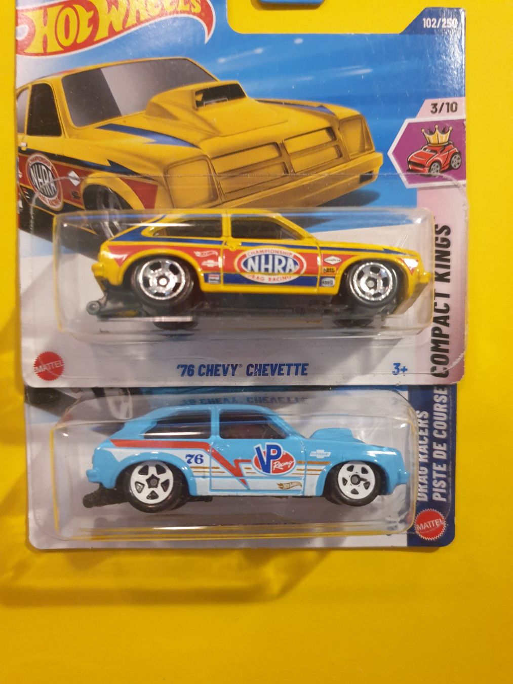 Hot Wheels Modellini d'auto: 2 x Hot Wheels '76 CHEVY CHEVETTE – Nuovo e nell'imballaggio originale da Oftringen venduto da Rotor 1